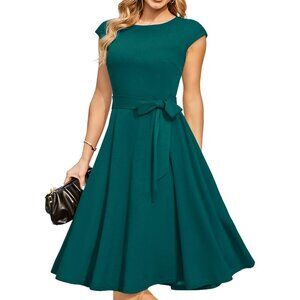 Dresstells Women's Turquoise Modest Vintage Cocktail Formal Party Dresses